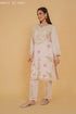Aarti in Chikankari Kurta Set In Rayon - Beige